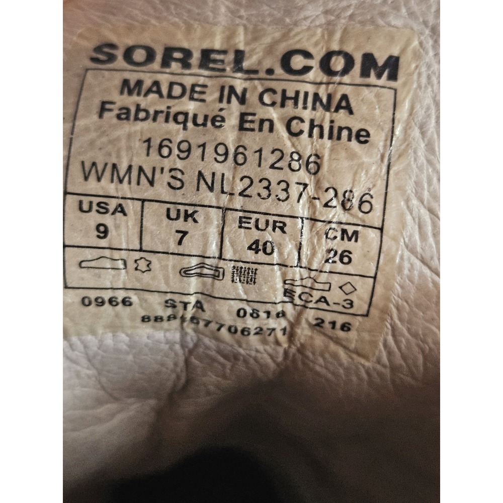 Sorel Conquest Wedge Elk/British Tan Classic Alpine Leather Booties Size 9 - Picture 7 of 7